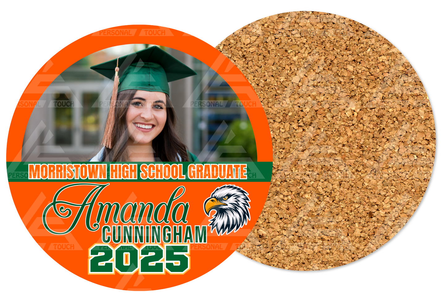 Acrylic Grad Coasters-green & orange