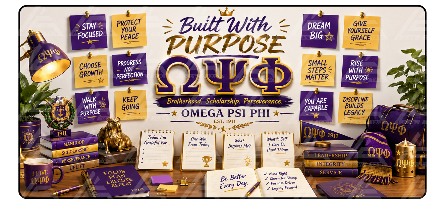 Divine 9 - Omega Psi Phi Motivation Desk Mat