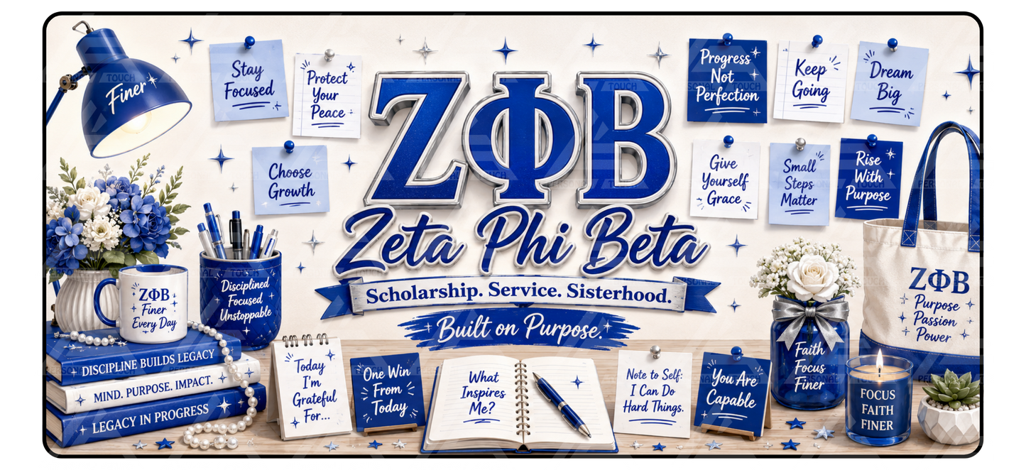 Divine 9 - Zeta Phi Beta Motivation Desk Mat