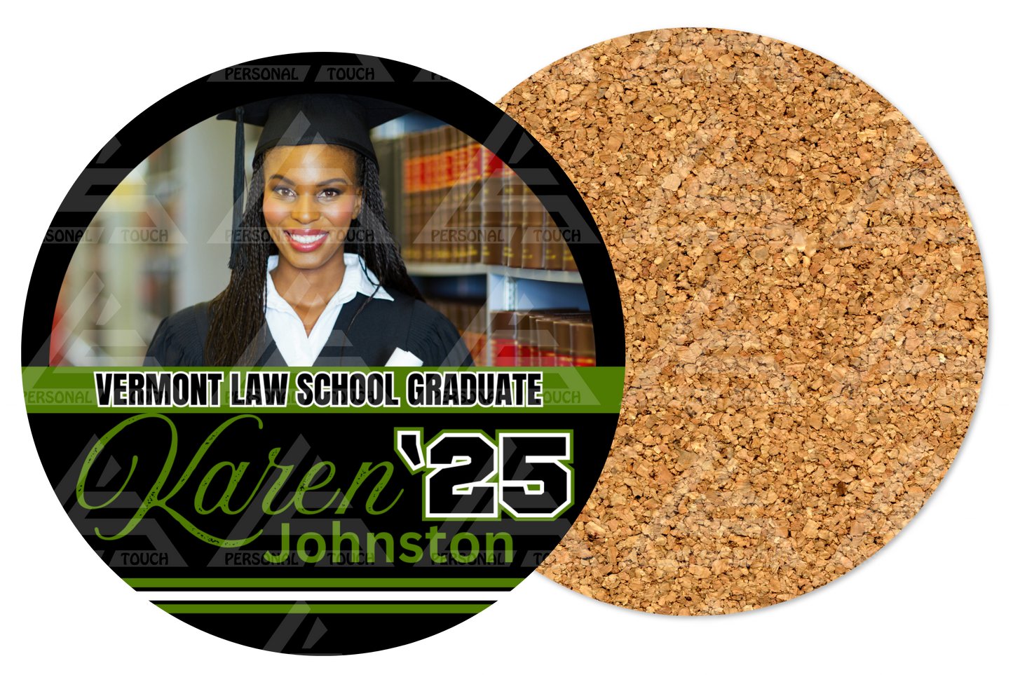 Acrylic Grad Coasters-green & black
