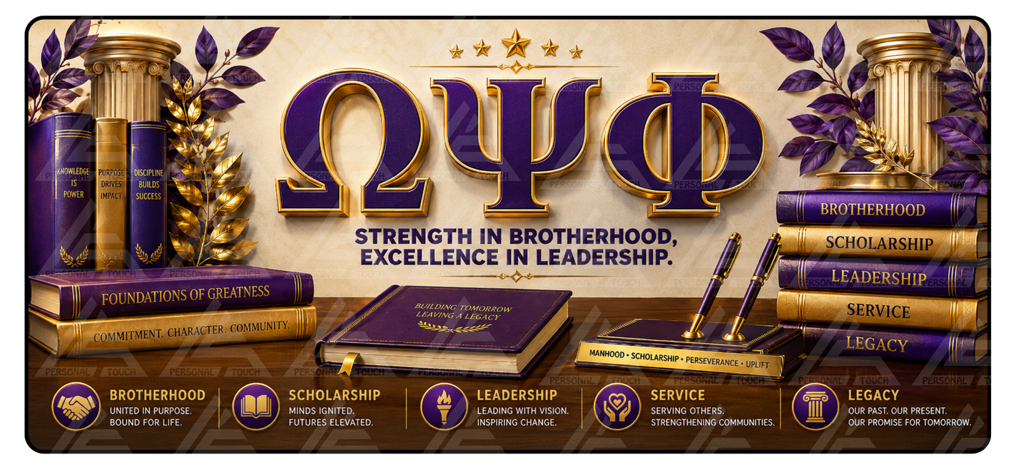 Divine 9 - Omega Psi Phi Desk Mat