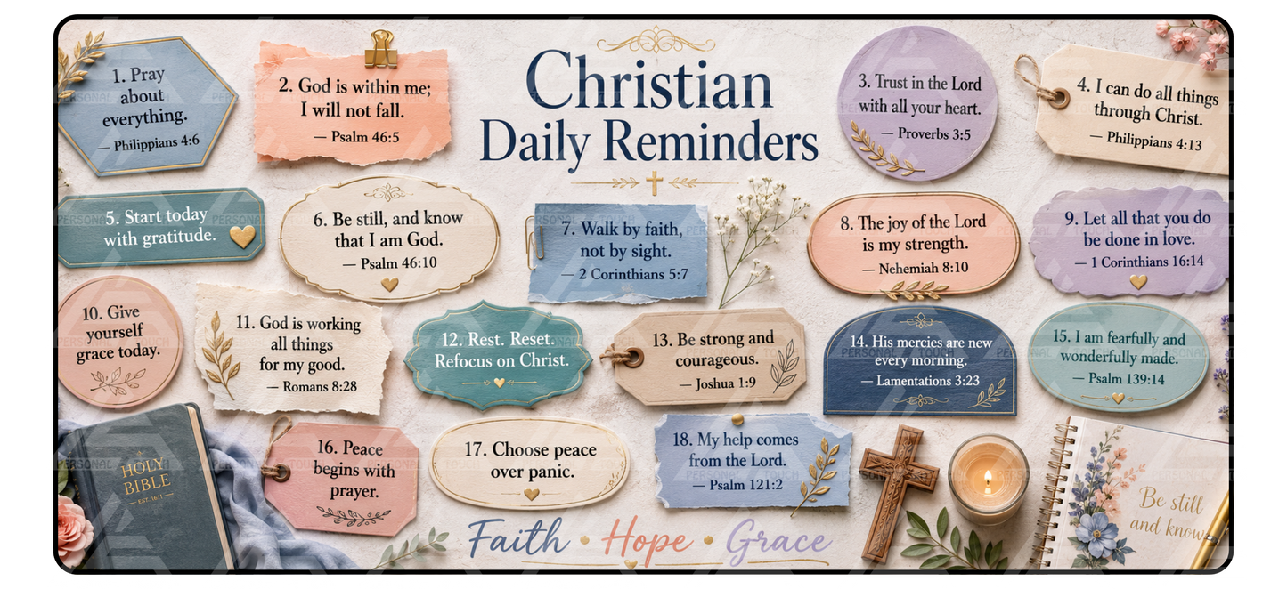 Christian Daily Reminders Desk Mat #2