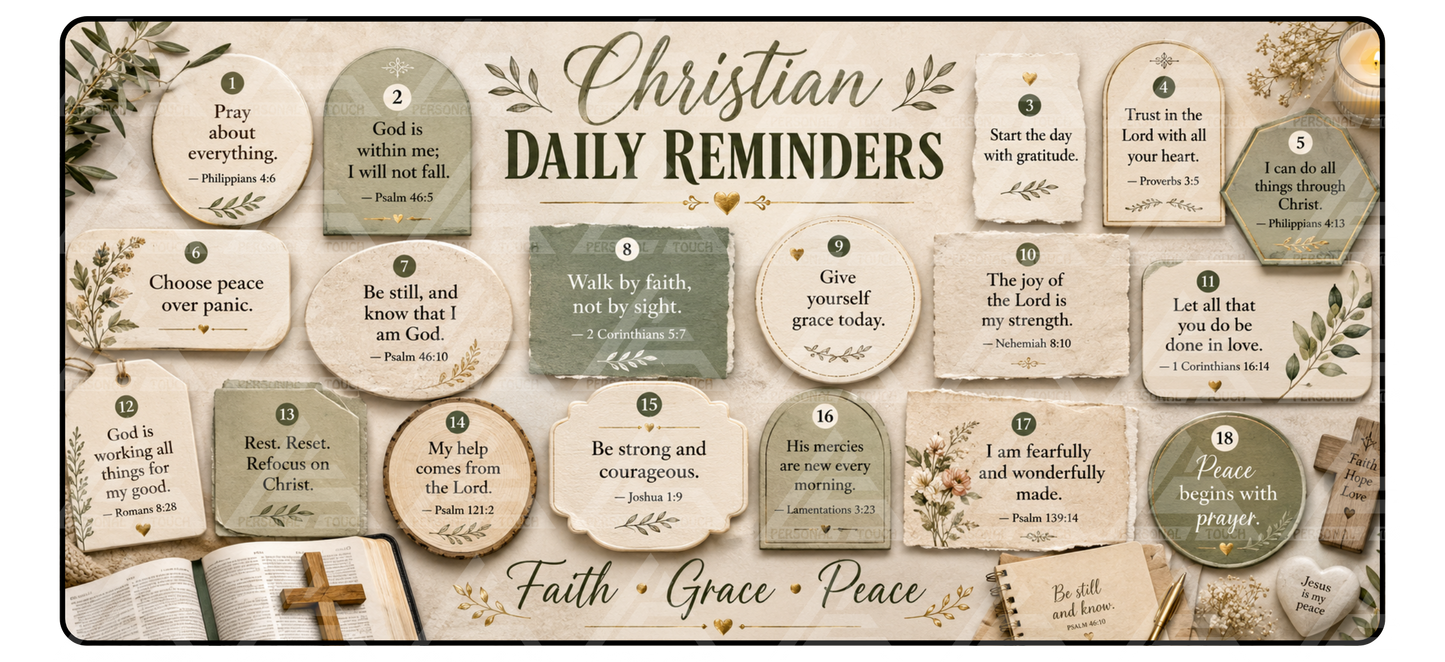 Christian Daily Reminders Desk Mat #1