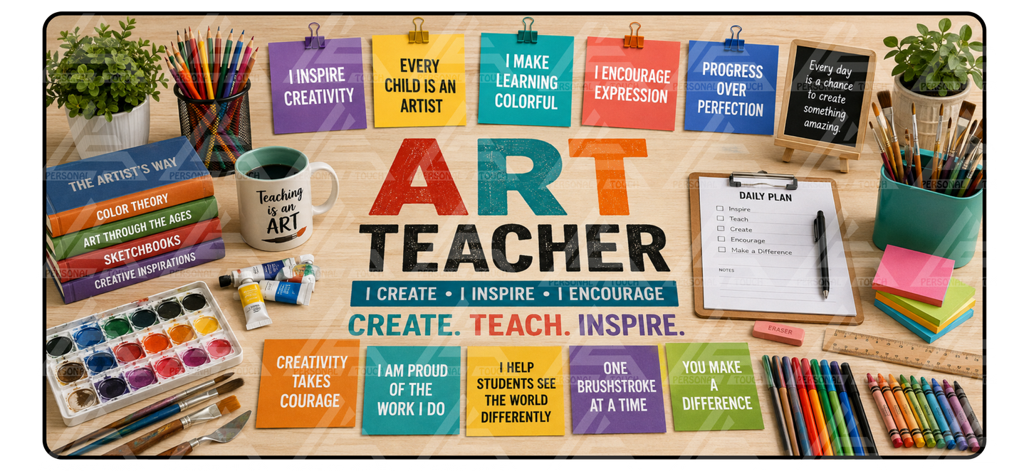 Art Teacher Motivation Desk Mat