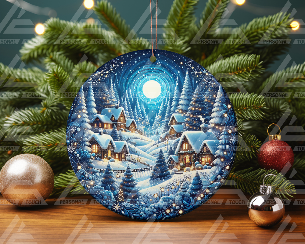 Glass Ornaments - Moonlight Snow #4