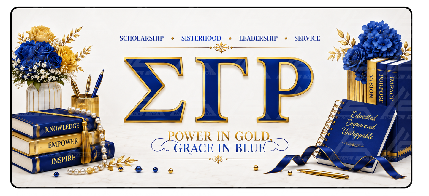 Divine 9 - Sigma Gamma Rho Desk Mat