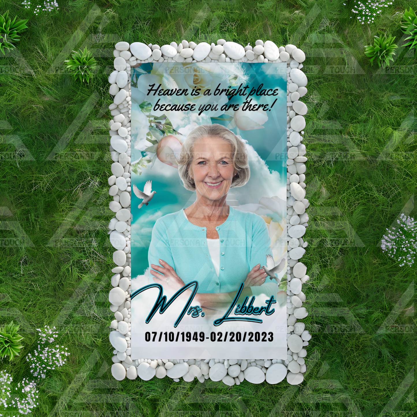 Memorial Grave Blankets / Covers - Teal