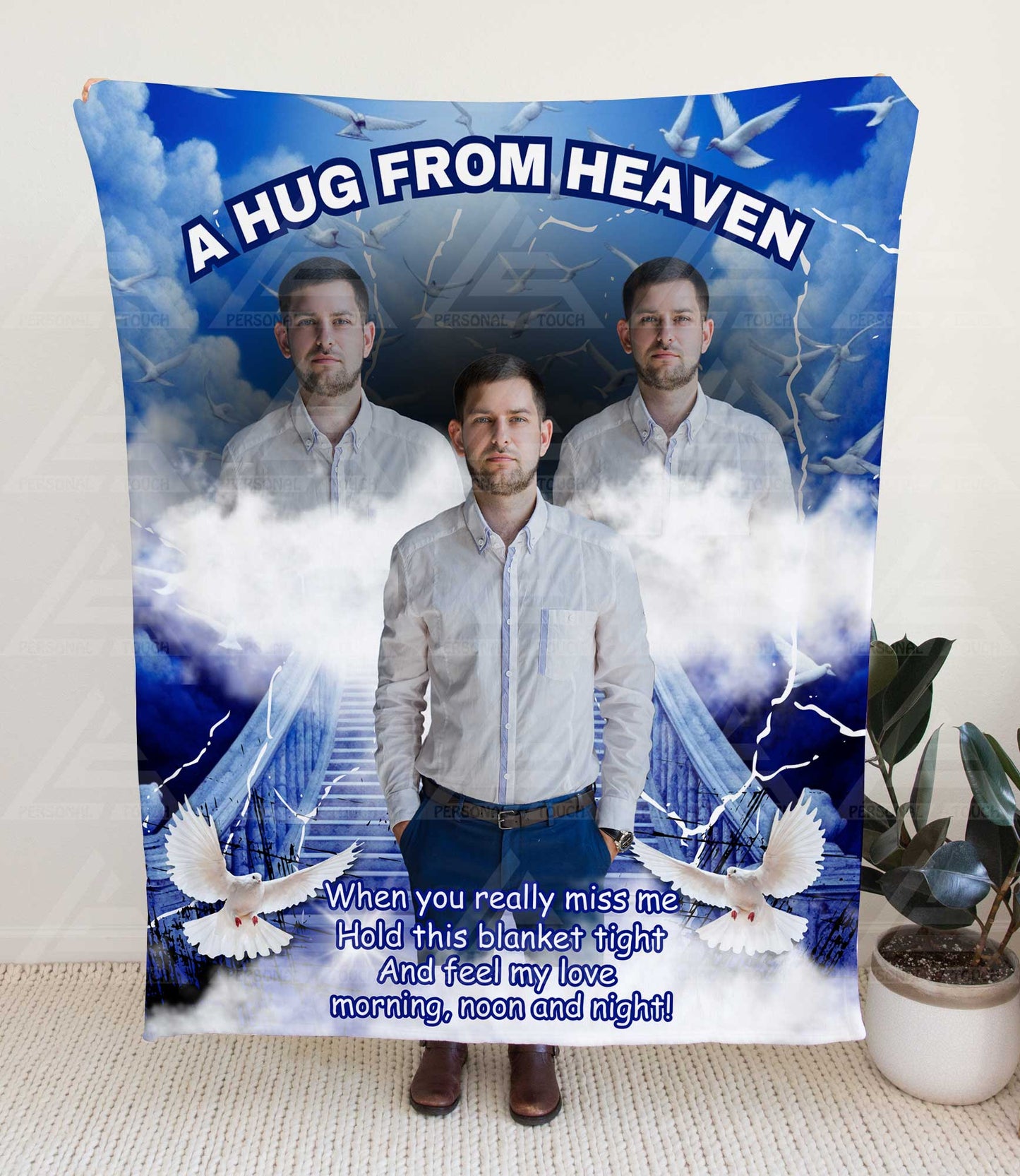 Hugs from Heaven Blanket-Blue