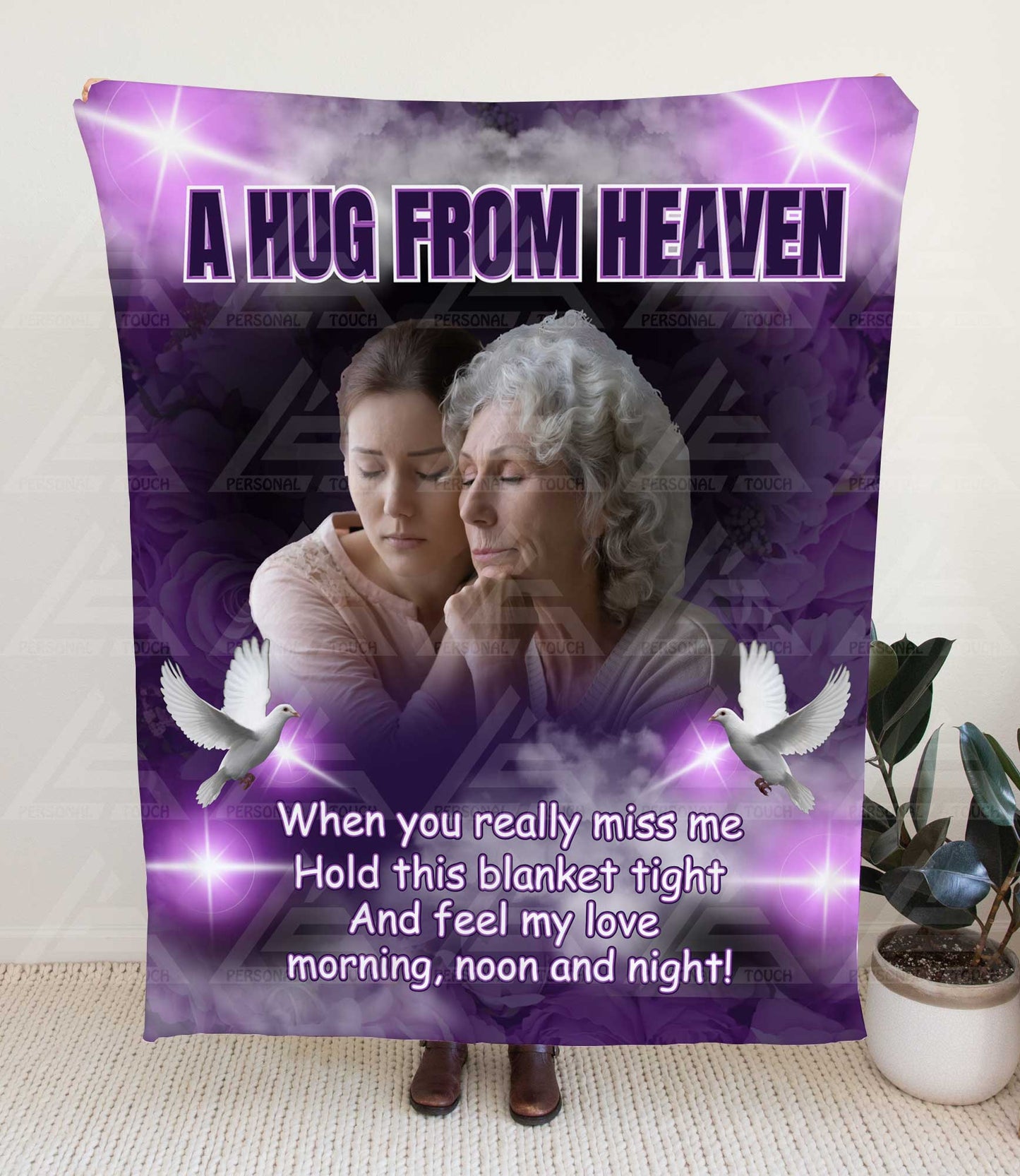 Hugs from Heaven Blanket-Purple