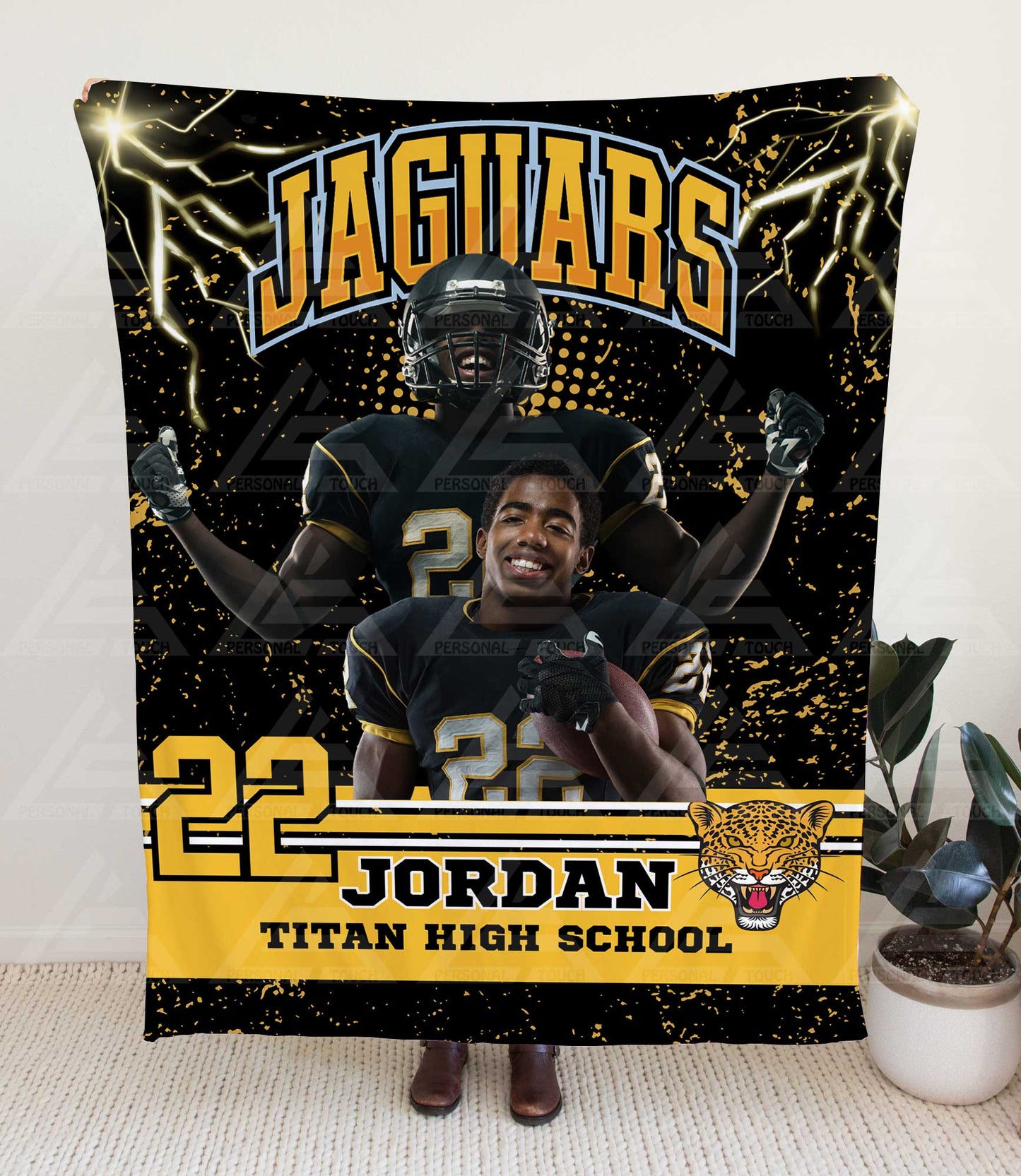 Custom Sports Jersey Photo Blanket