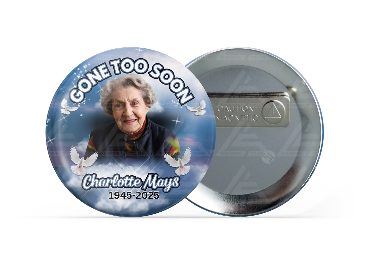 Memorial Badge Buttons (light blue)