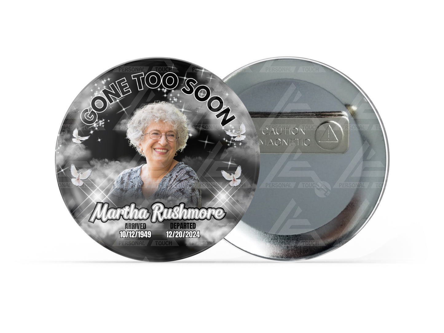 Memorial Badge Button (Black)