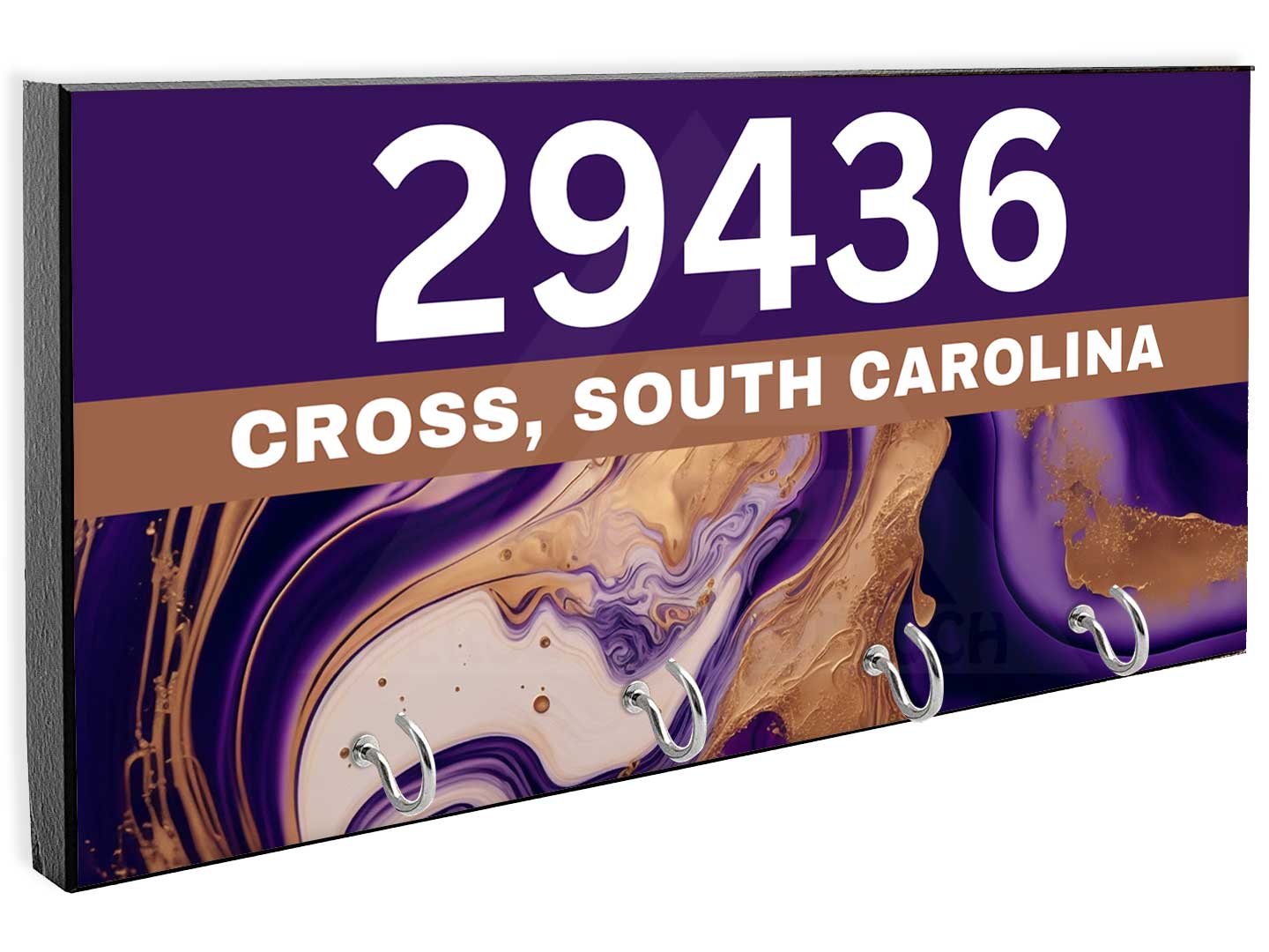 Cross SC Key Hanger - Purple & Tan
