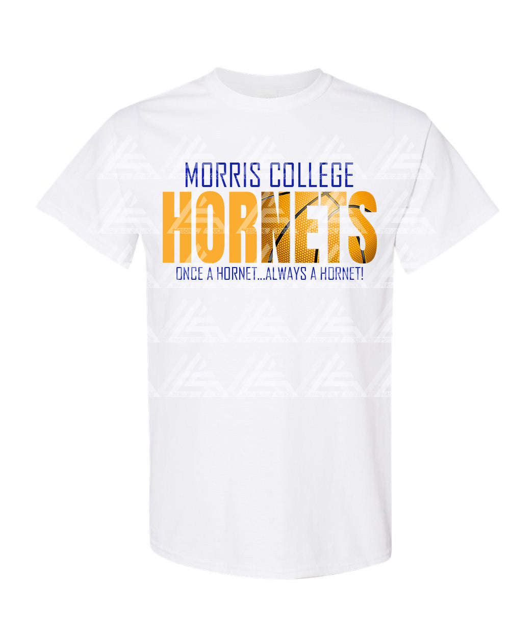 Morris College Hornets Basketball Tee-White