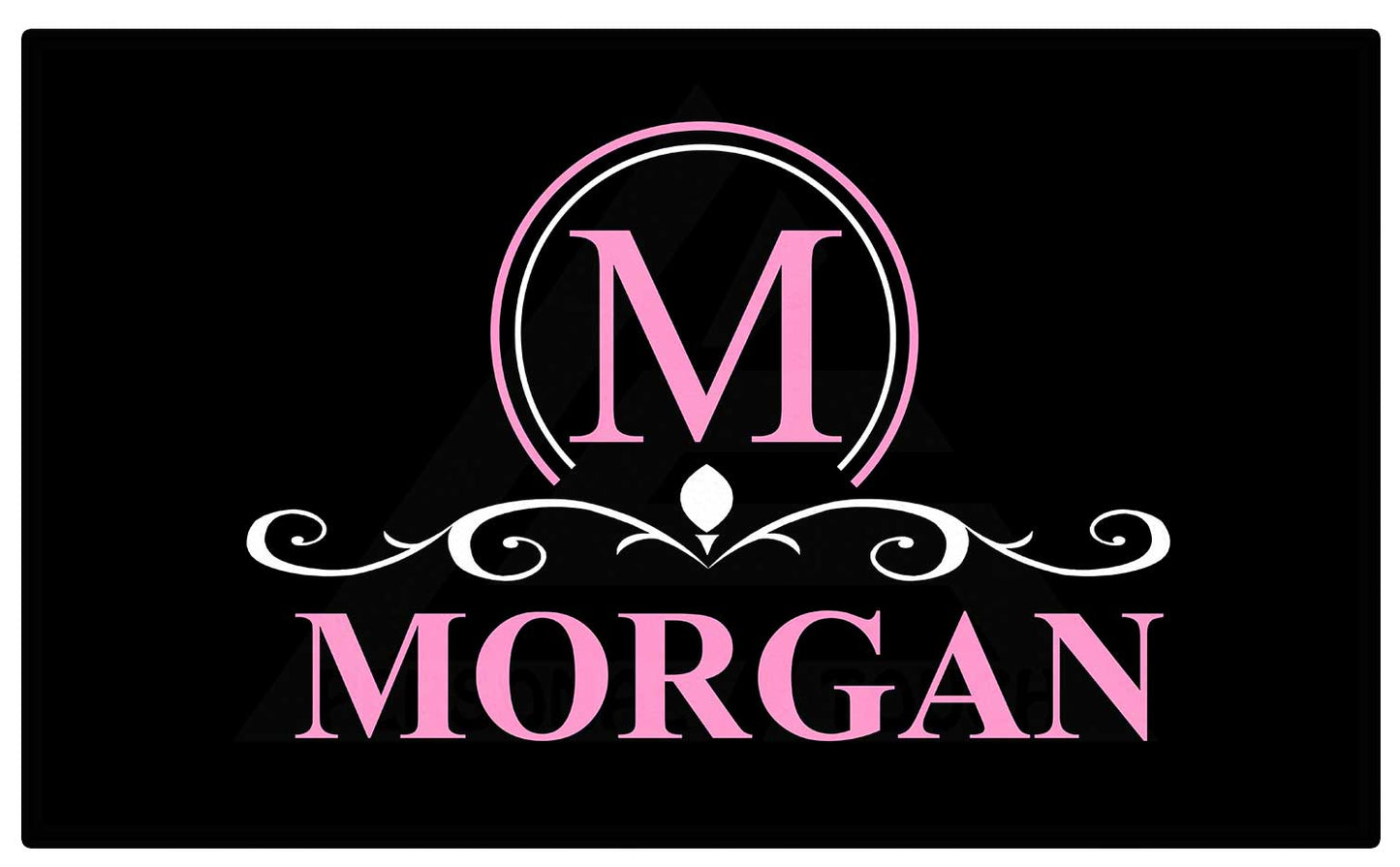 Circle Flourish Monogram Floor Mat