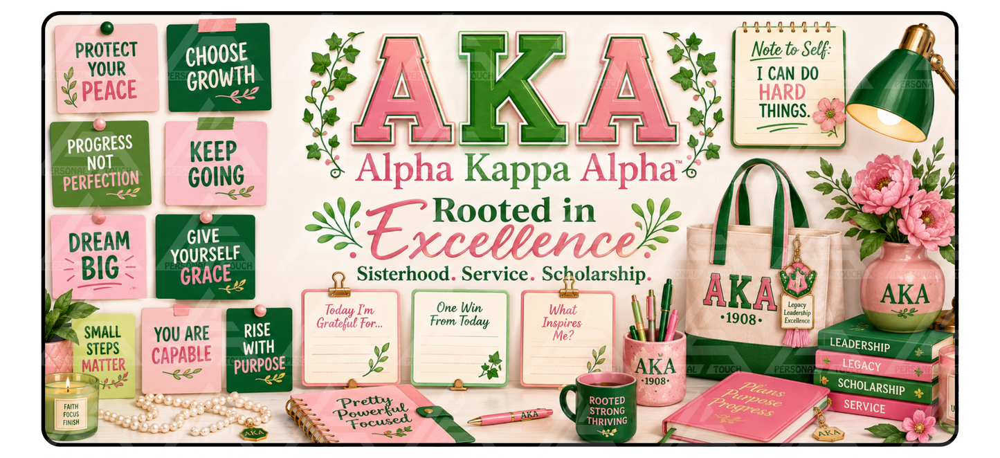 Divine 9 - Alpha Kappa Alpha Motivation Desk Mat