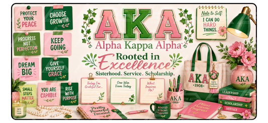 Divine 9 - Alpha Kappa Alpha Motivation Desk Mat