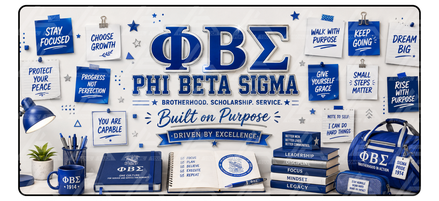 Divine 9 - Phi Beta Sigma Motivation Desk Mat