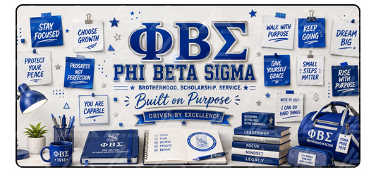 Divine 9 - Phi Beta Sigma Motivation Desk Mat