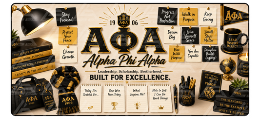 Divine 9 - Alpha Phi Alpha Motivation Desk Mat