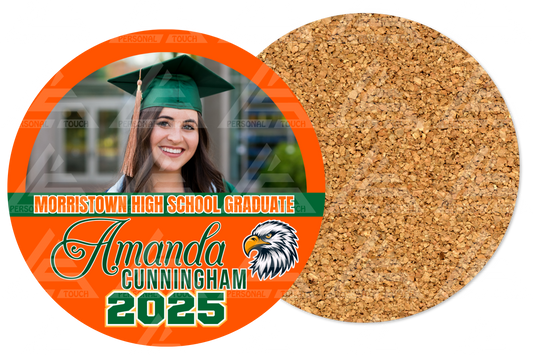 Acrylic Grad Coasters-green & orange