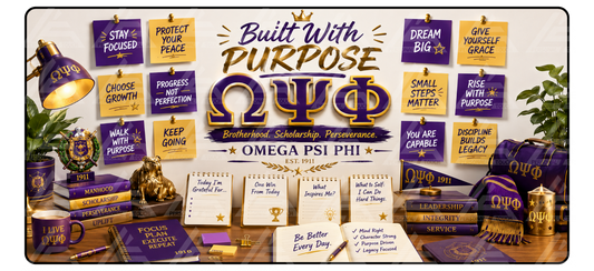 Divine 9 - Omega Psi Phi Motivation Desk Mat