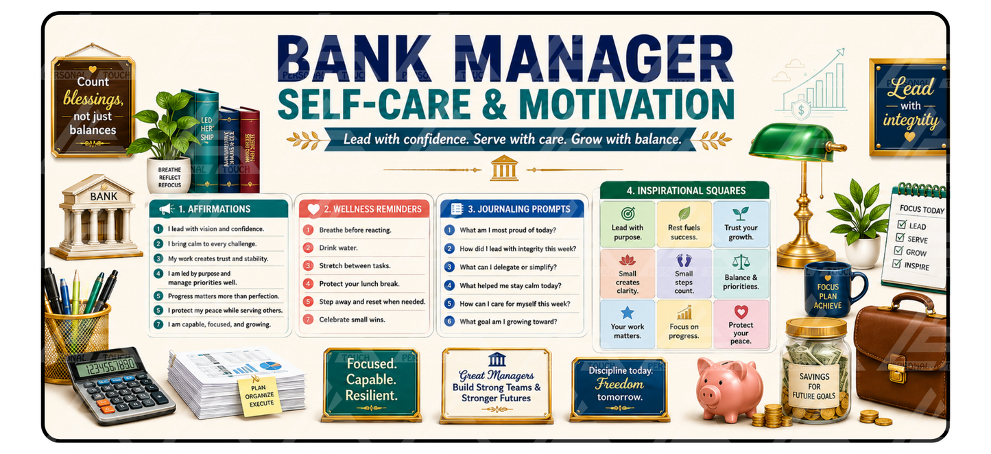 Bank Manager Self-Care Desk Mat