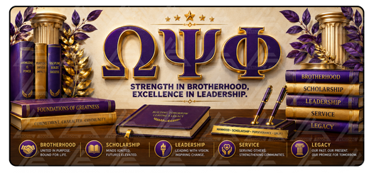 Divine 9 - Omega Psi Phi Desk Mat