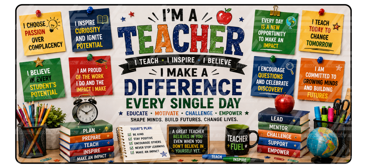 I am a Teacher Affirmation Desk Mat
