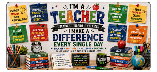 I am a Teacher Affirmation Desk Mat