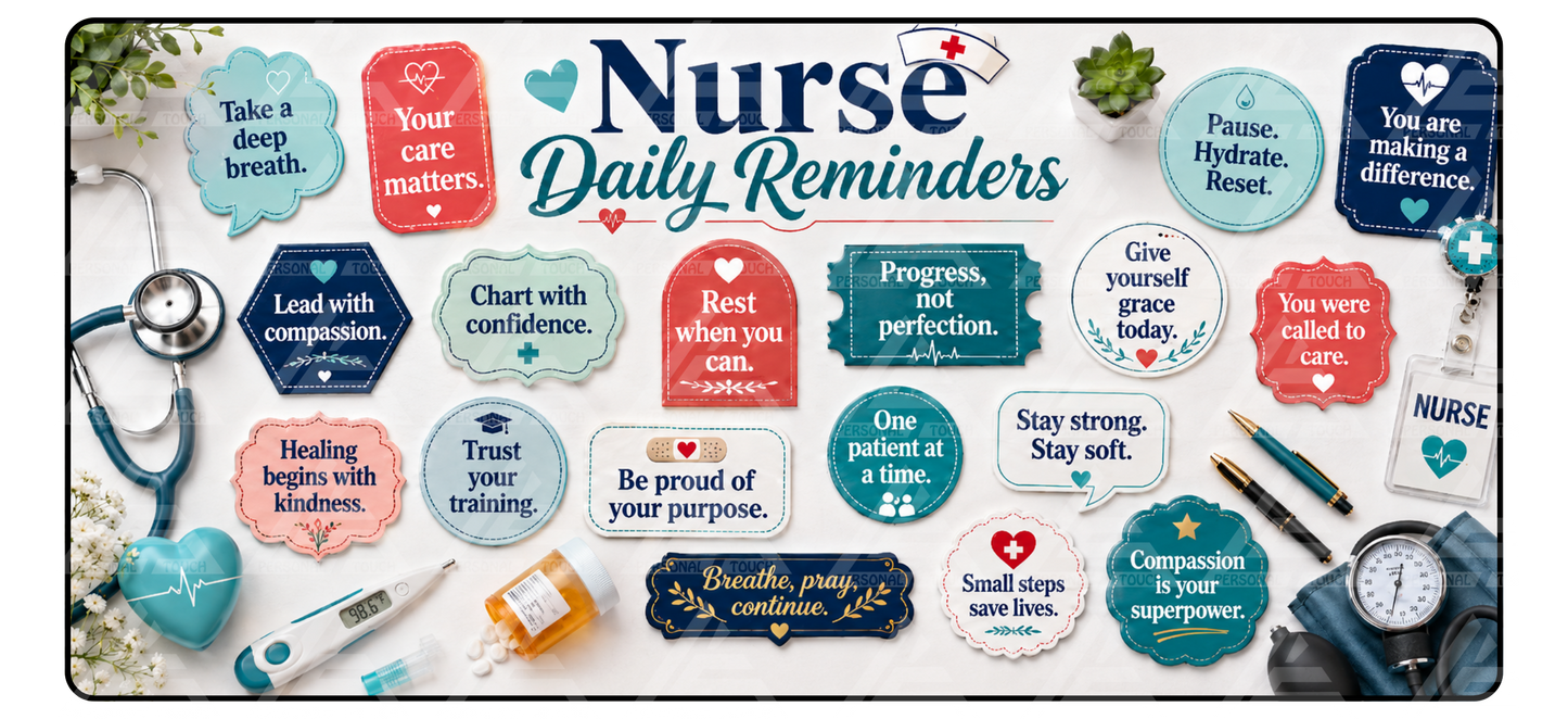 Nurse Daily Reminders Desk Mat