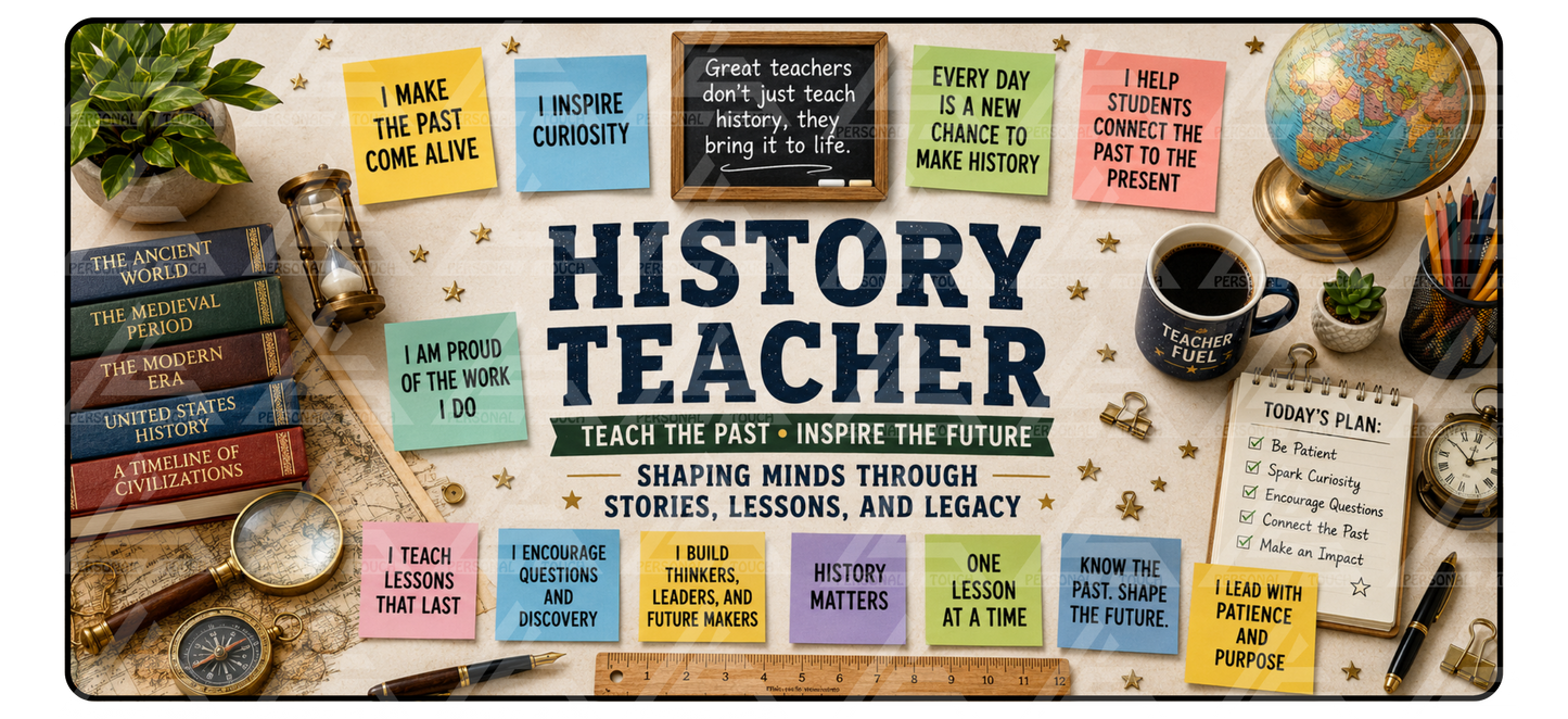 History Teacher Motivation Desk Mat
