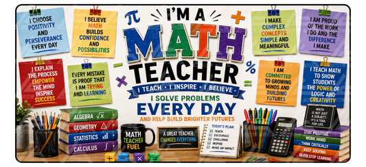 Math Teacher Affirmation Desk Mat