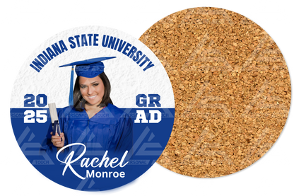 Acrylic Grad Coasters-royal blue & white