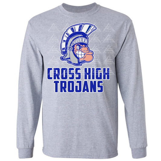 CHS Trojans Long Sleeve - Gray