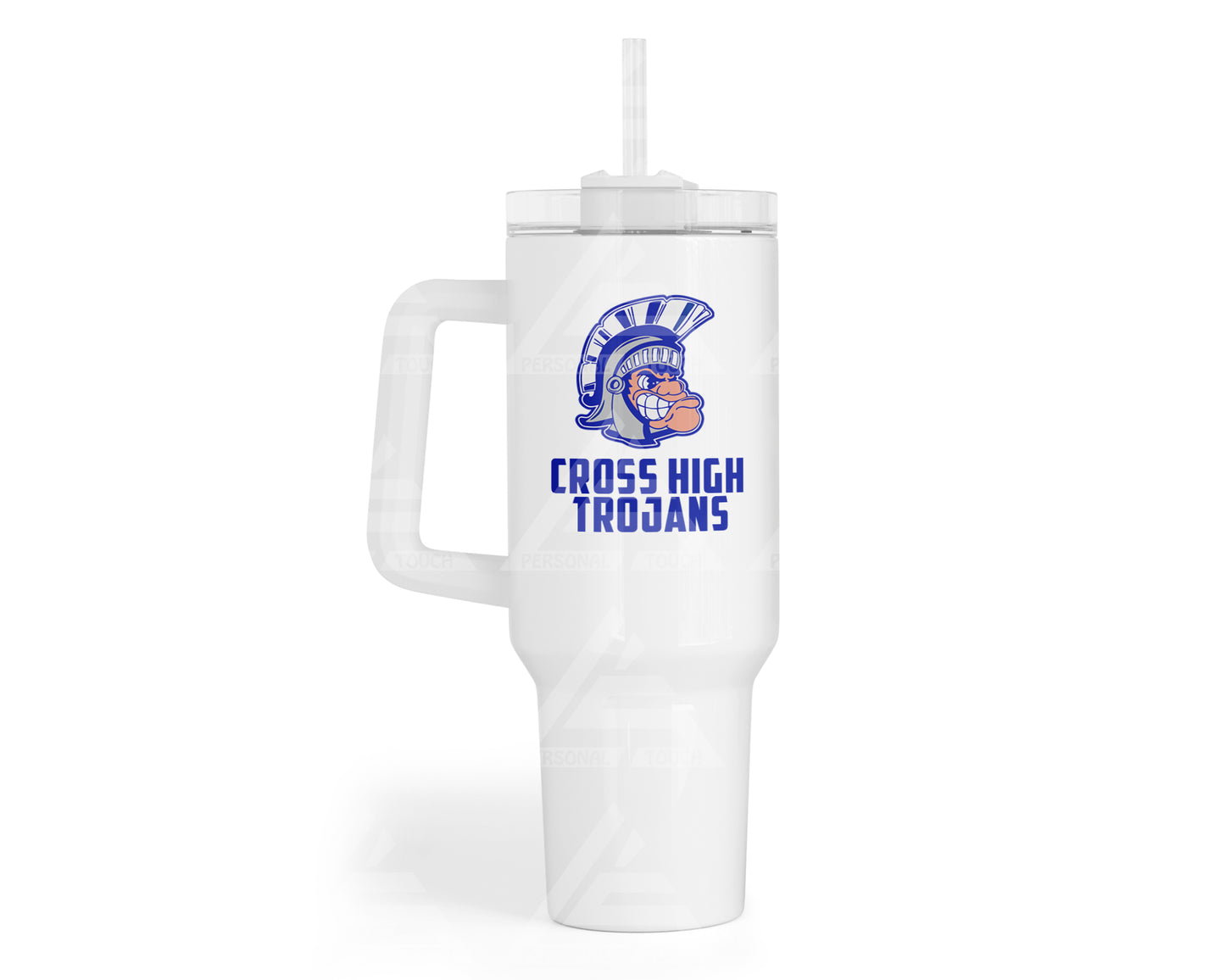 Cross High Trojans 40 oz Tumbler w/Handle