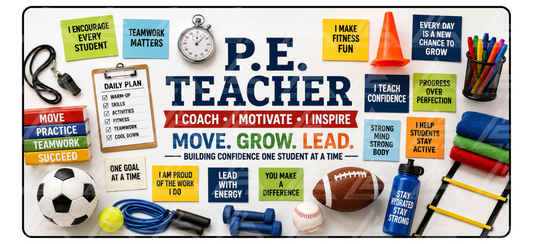 Physical Ed. (P.E.) Teacher Motivation Desk Mat