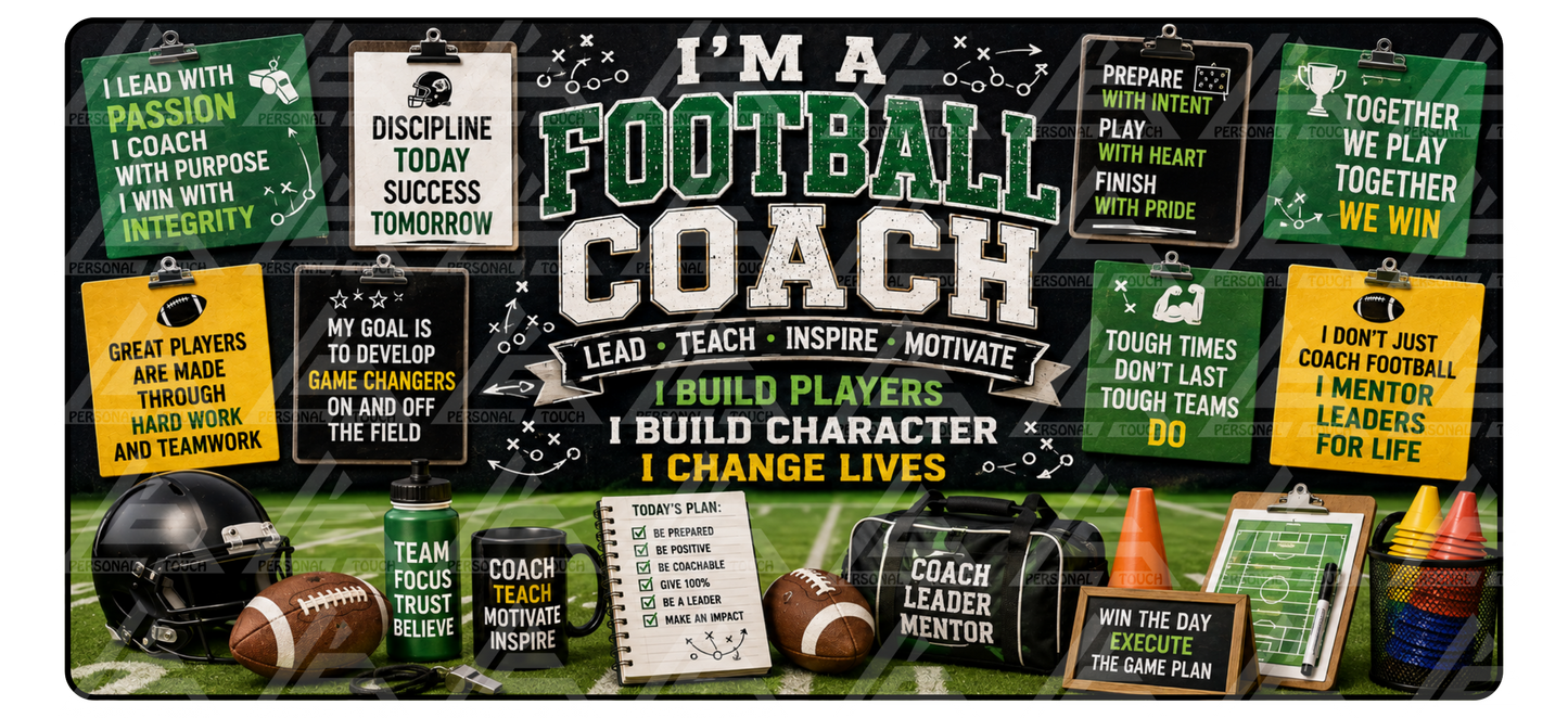 Football Coach Motivation Desk Mat