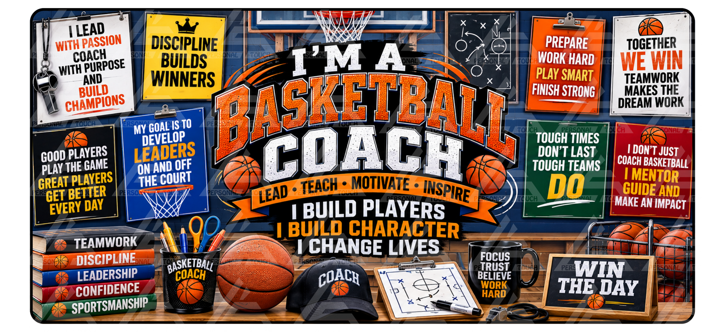 Basketball Coach Motivation Desk Mat