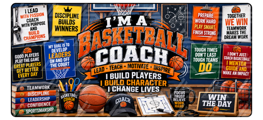 Basketball Coach Motivation Desk Mat