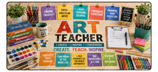 Art Teacher Motivation Desk Mat