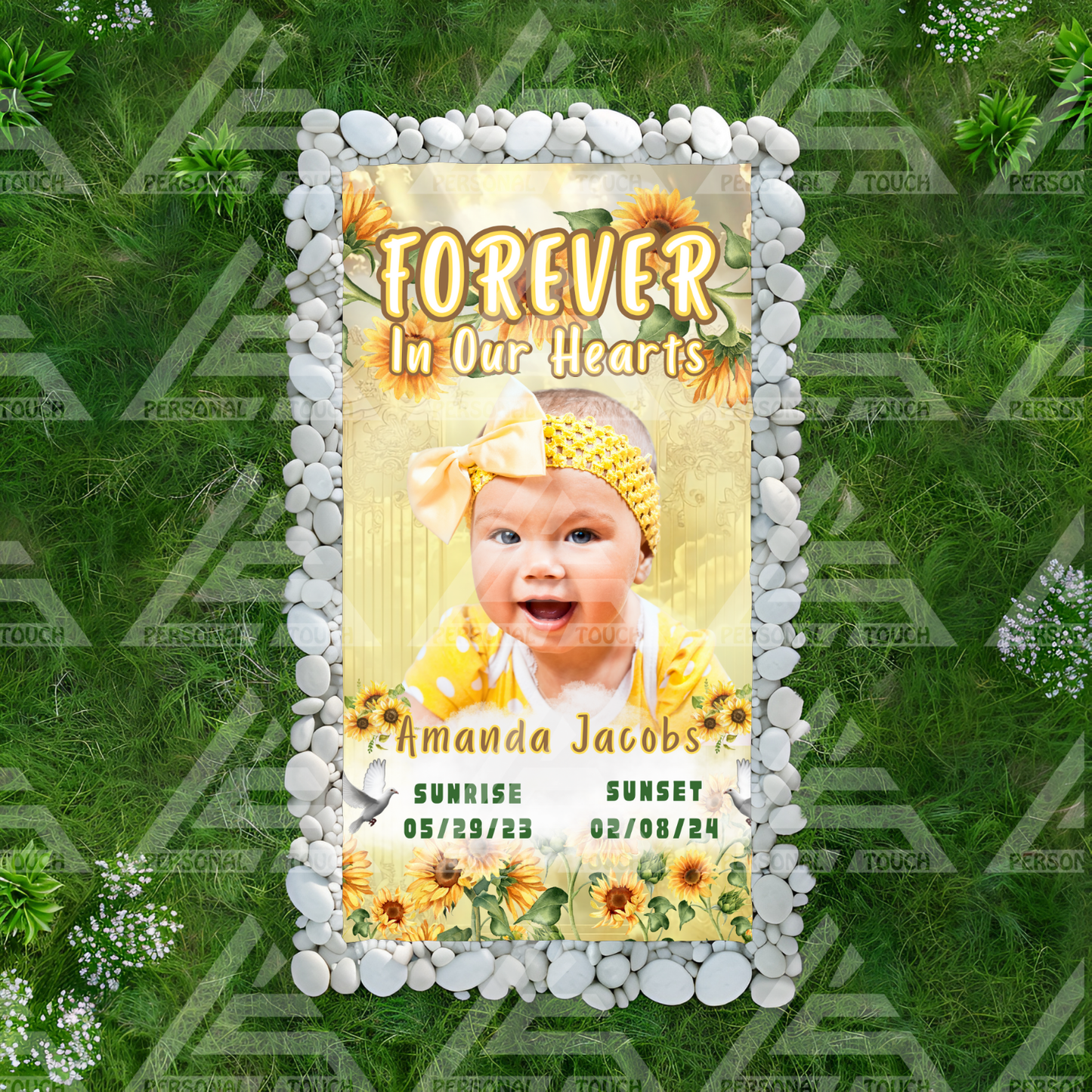 Memorial Grave Blankets / Covers - Sunflower