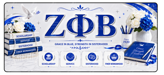 Divine 9 - Zeta Phi Beta Desk Mat