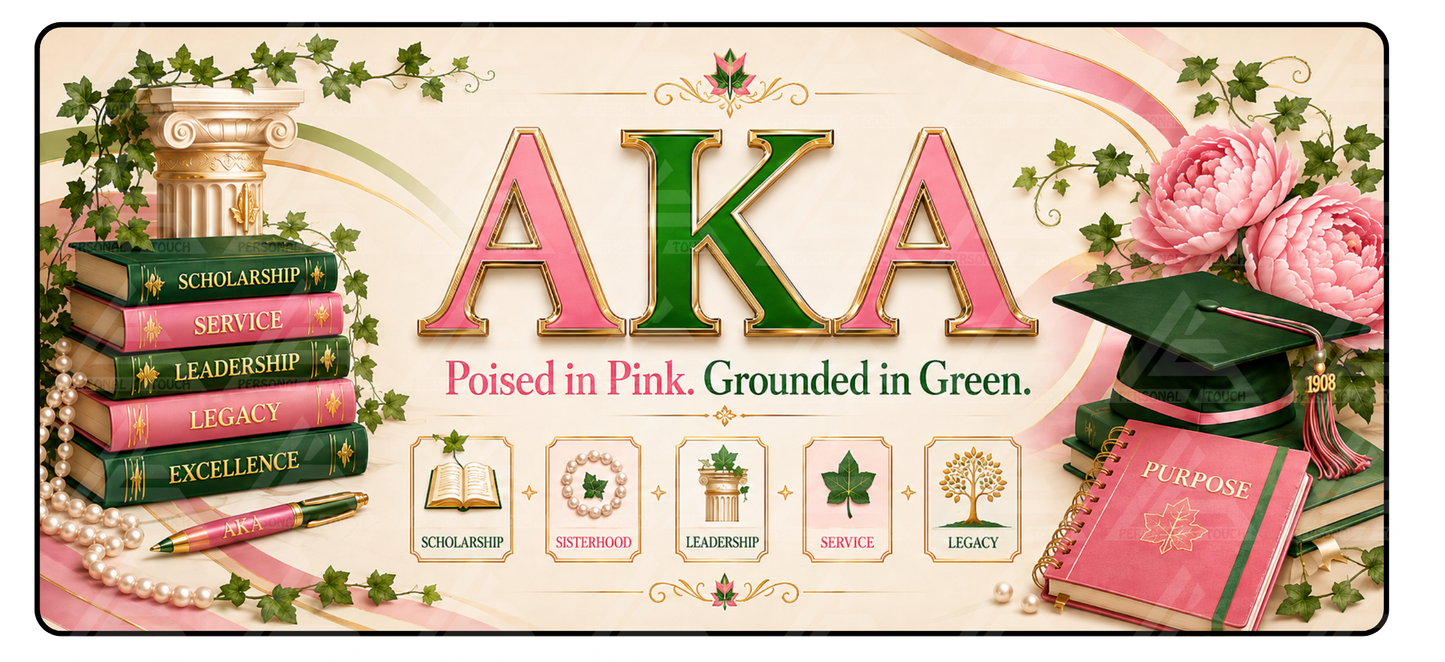 Divine 9 - Alpha Kappa Alpha Desk Mat