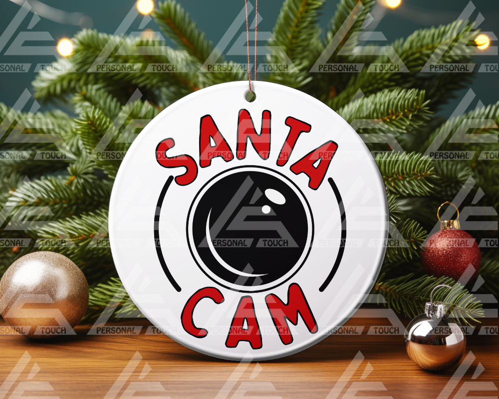 Glass Ornaments - Santa Cam