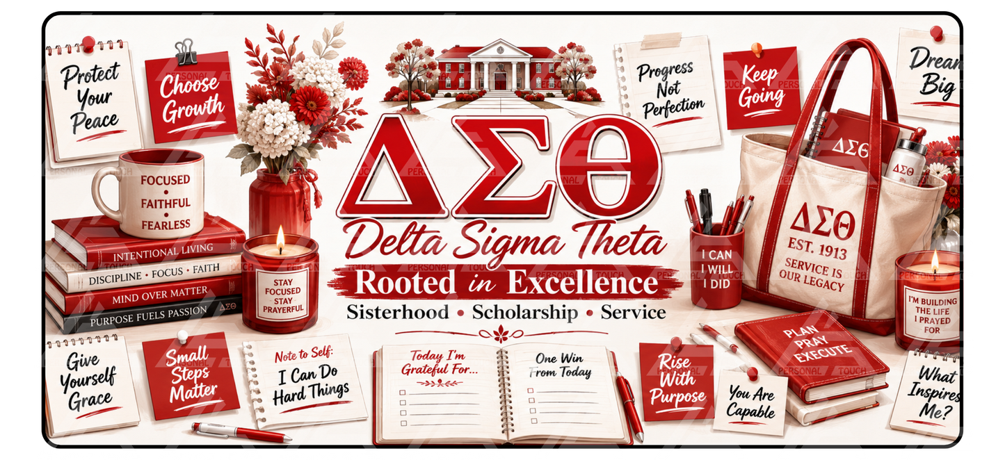 Divine 9 - Delta Sigma Theta Motivation Desk Mat