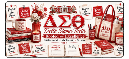 Divine 9 - Delta Sigma Theta Motivation Desk Mat