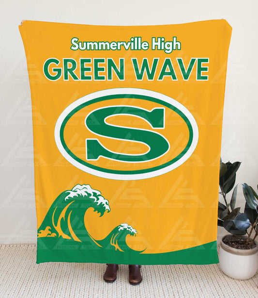 Summerville Green Wave Blanket