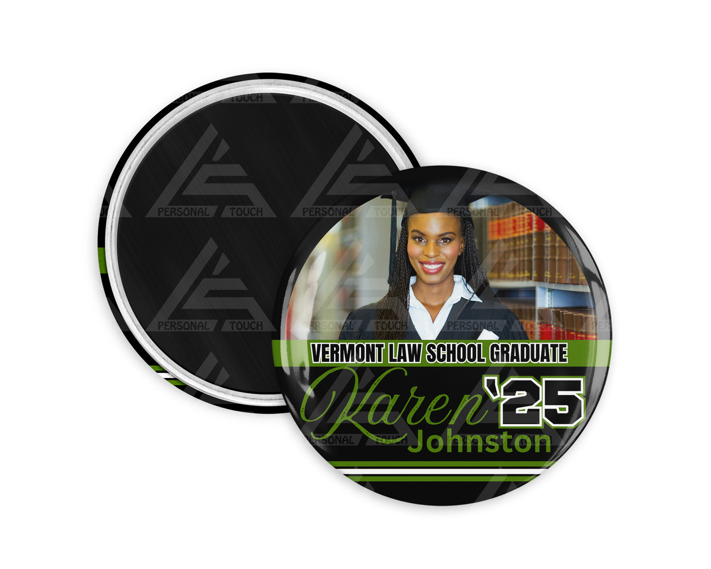 Fridge Magnet - Graduation Half-Circle (black/army green)