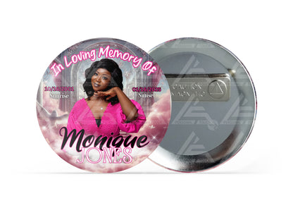 Memorial Badge Button (Pink)